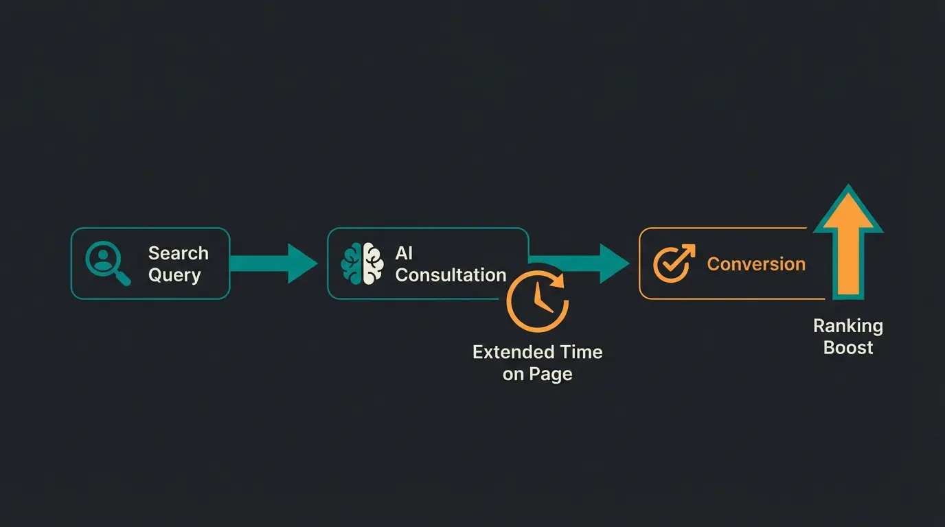 User Journey mit KI-Beratung und SEO-Impact visualisiert