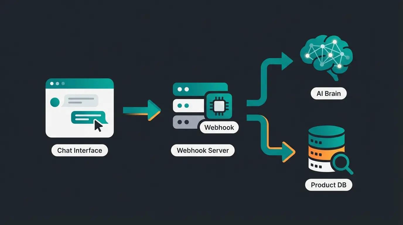 Architektur-Diagramm für AI-Produktberater mit Intercom API Integration