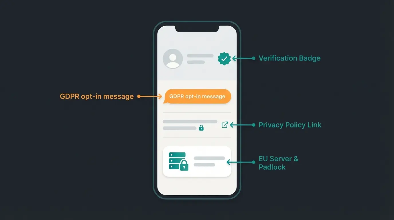 Anatomie eines DSGVO-konformen WhatsApp Chatbots mit Opt-In und Datenschutzhinweisen