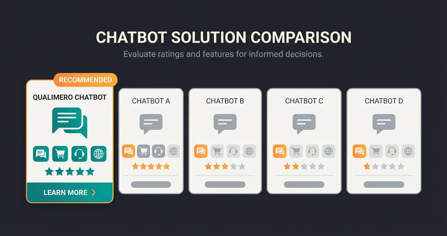 Vergleich der besten Chatbot-Lösungen für den Kundenservice 2026 mit Bewertungsindikatoren