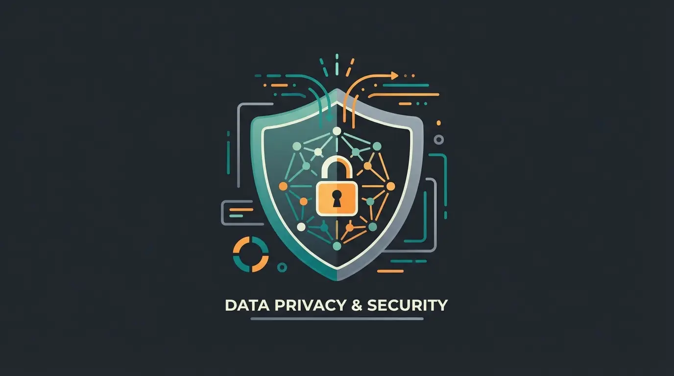 Symbolische Darstellung von Datenschutz und DSGVO Compliance bei KI