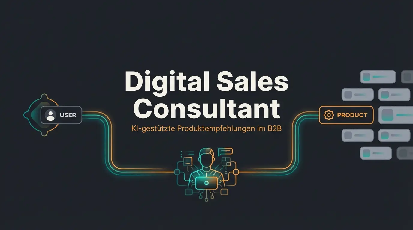 Abstract illustration of AI connecting a user to their perfect product match