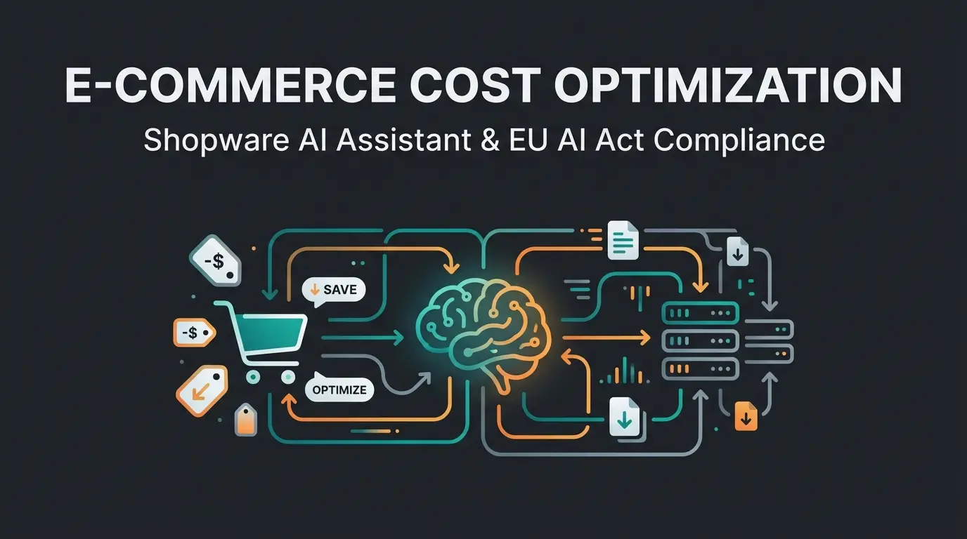Magento shop costs visualization with price elements and AI automation icons