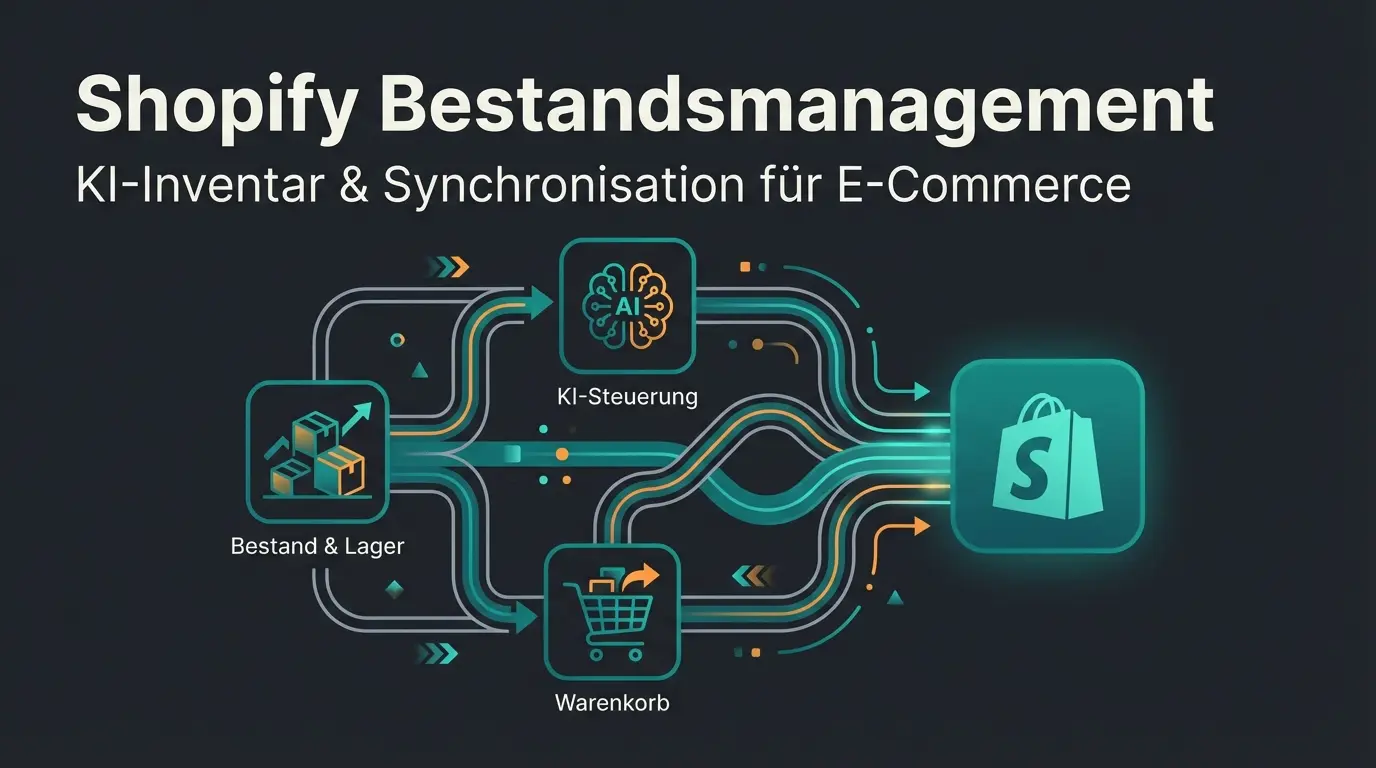 Moderne Warenwirtschaft für Shopify mit KI-gestützter Produktberatung und Datenfluss-Visualisierung