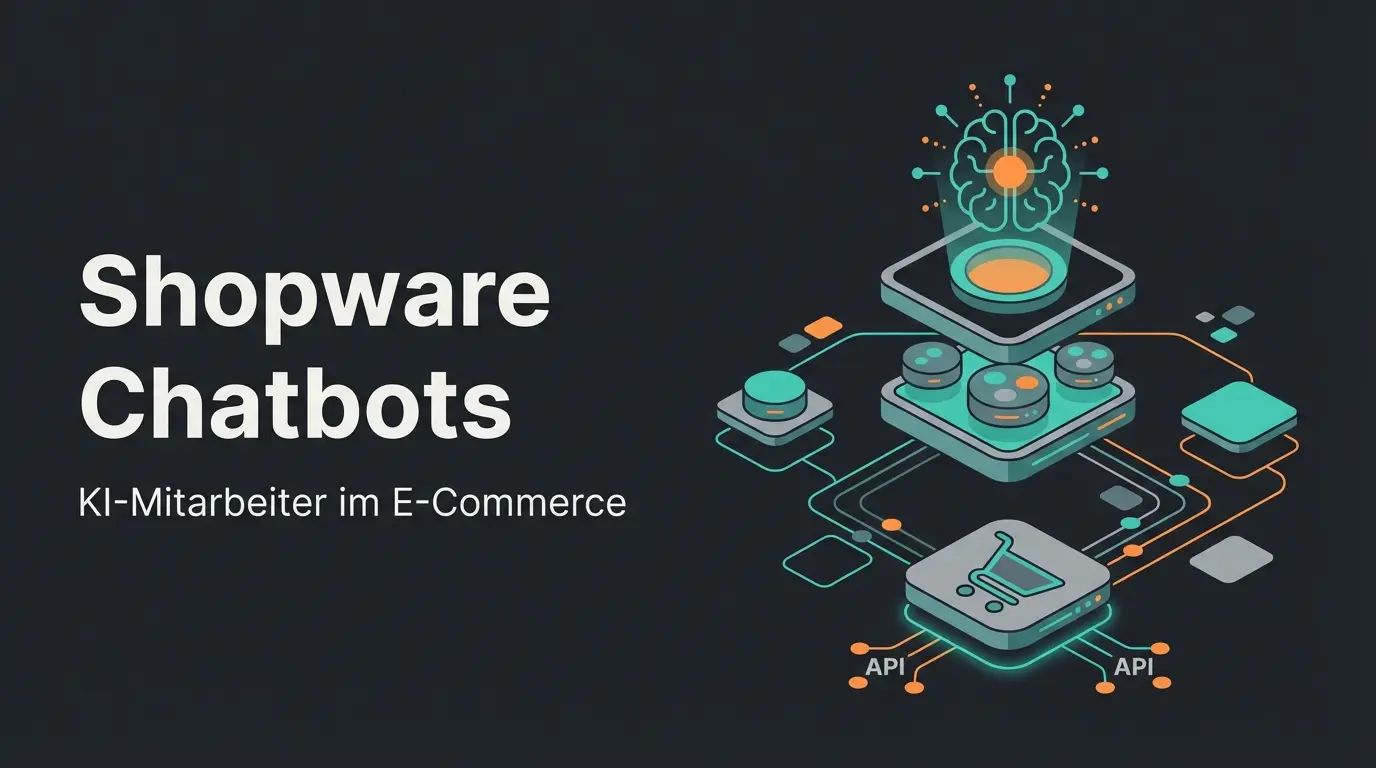 Shopware 6 E-Commerce Plattform mit KI-Beratungsebene visualisiert