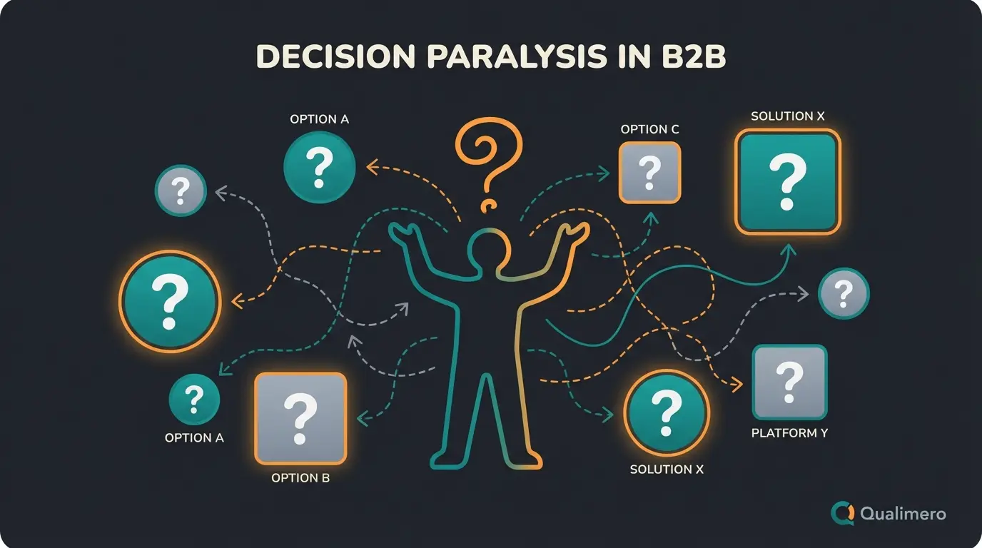 Visualization of customer decision paralysis in e-commerce with multiple product options