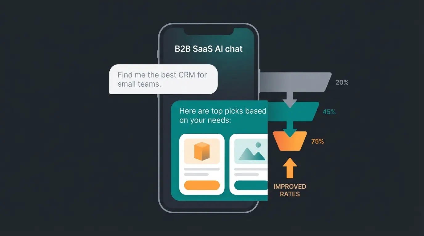 AI conversational commerce interface on mobile smartphone