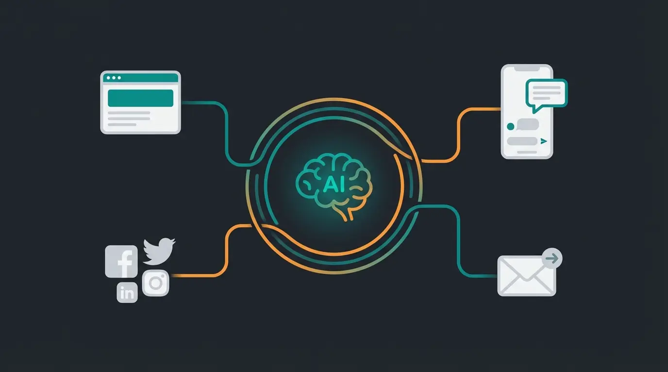Multichannel AI chatbot integration across website, social media, and messaging platforms