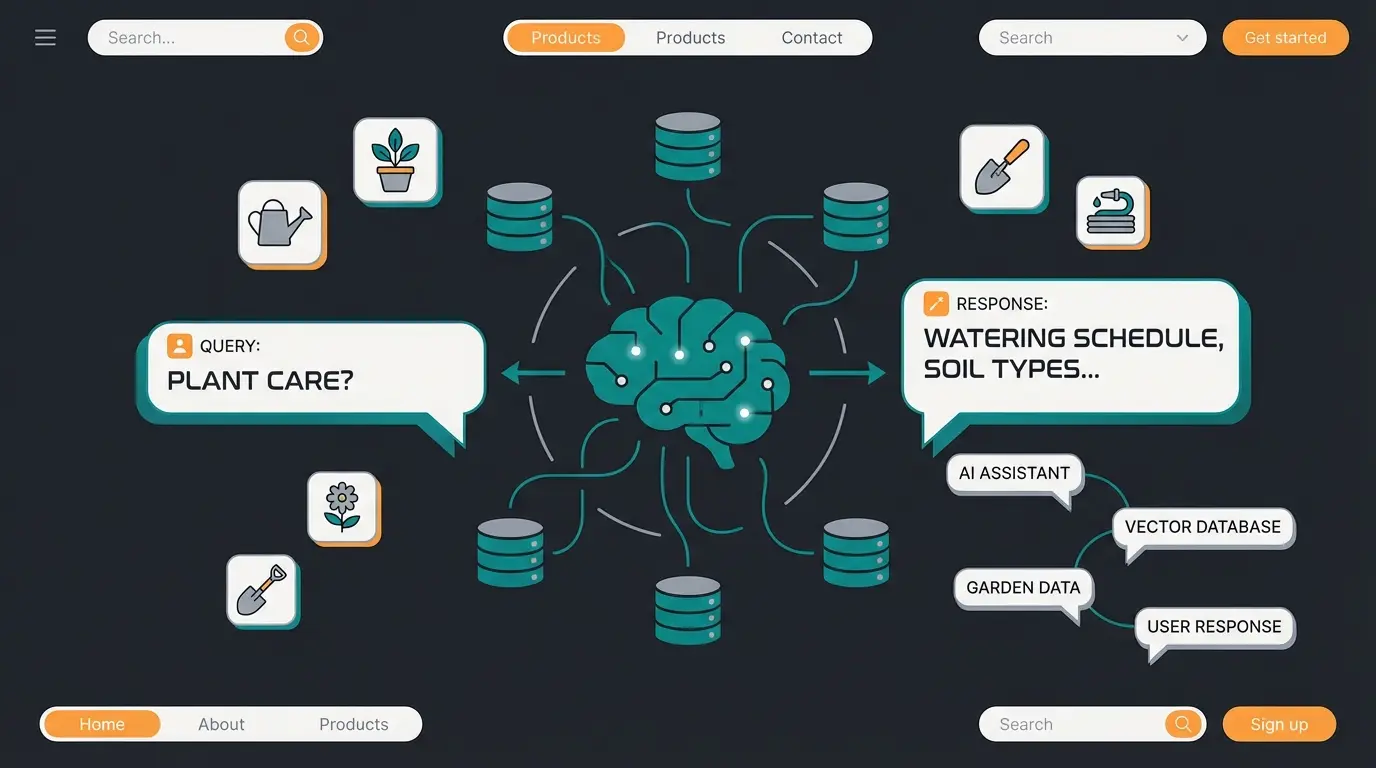 Visualization of AI consultant Flora using vector database for personalized recommendations