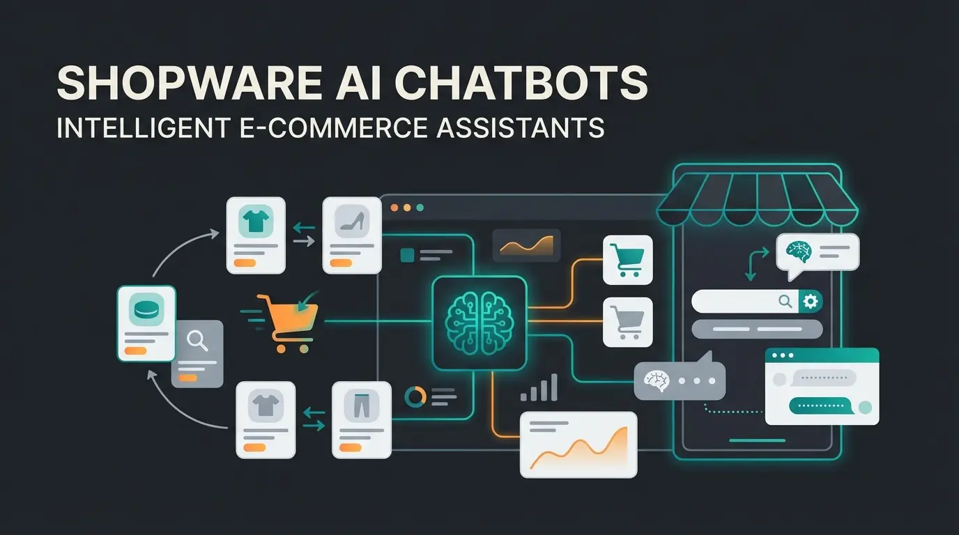 WooCommerce shop setup with AI-powered sales advisor dashboard illustration