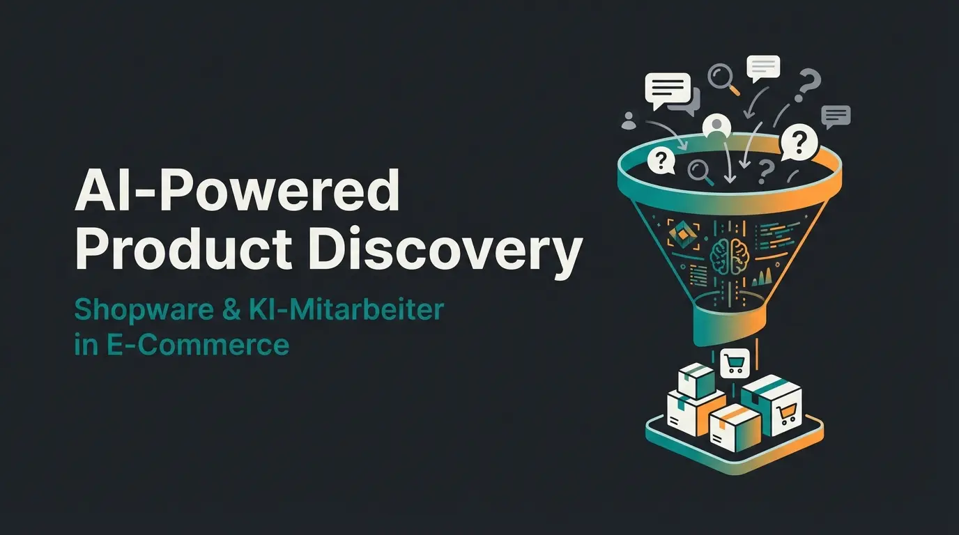 Futuristic AI product finder process as a flat illustration