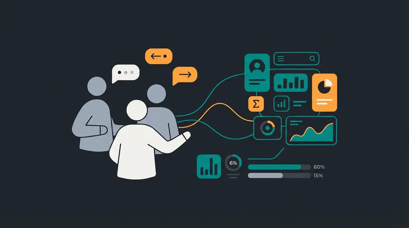 Team collaboration between human employees and AI chatbot system