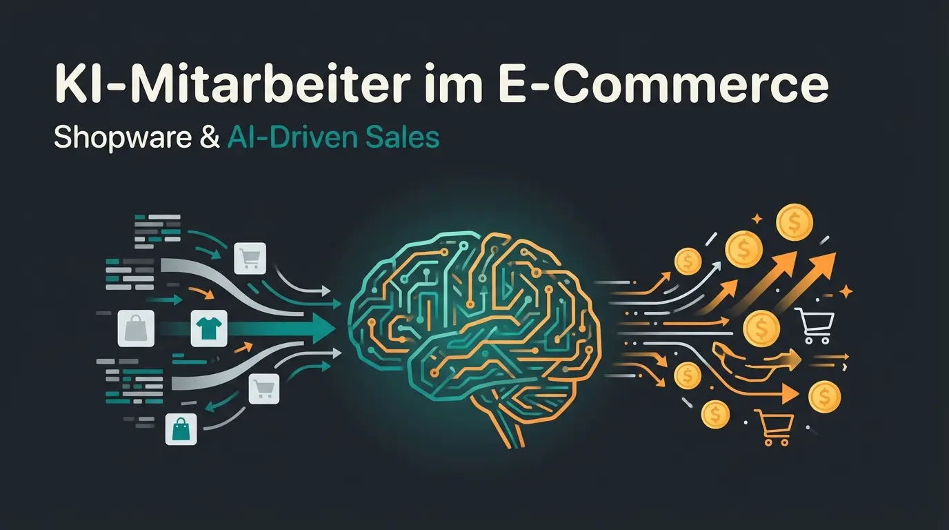 Illustration eines KI Chatbots, der Trainingsdaten in Verkaufslogik umwandelt