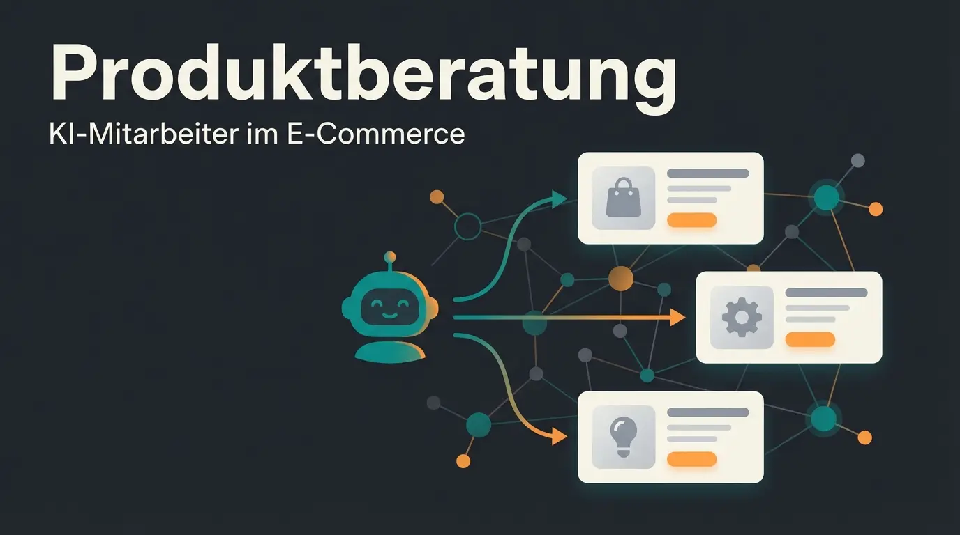 KI-Produktberatung im E-Commerce als intelligenter Verkaufsberater visualisiert