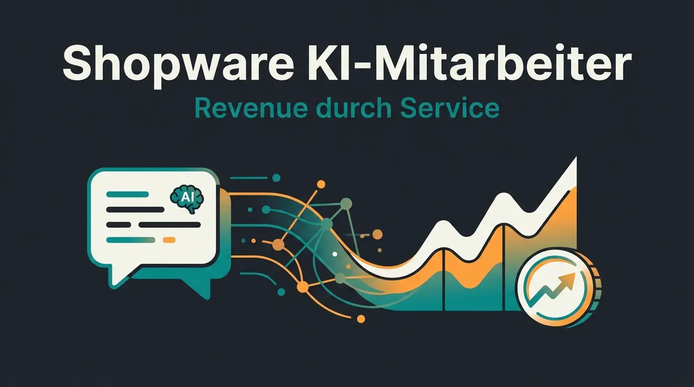 Abstrakte Darstellung einer KI, die Kundenservice-Anfragen in Verkäufe umwandelt