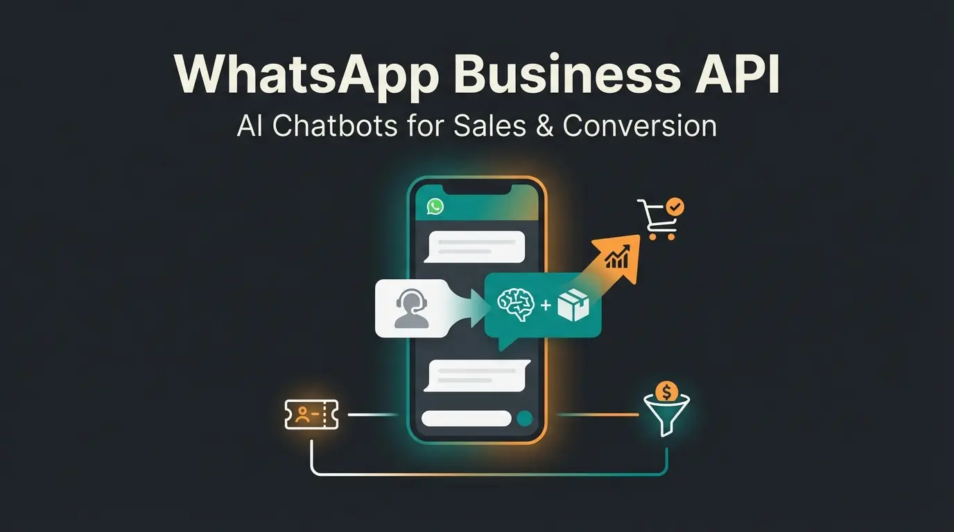 WhatsApp customer service transformation with AI consultation illustrated in modern flat design