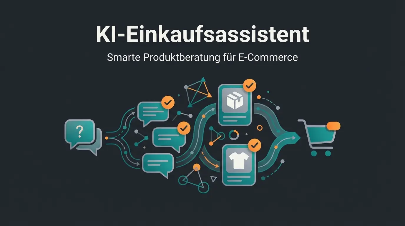 AI-Produktberater im Online Shop visualisiert als intelligenter Verkaufsassistent