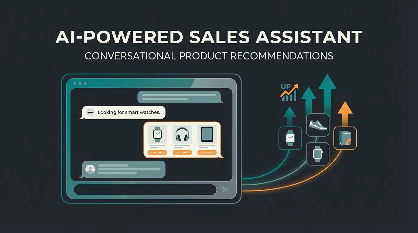 Modern AI chatbot interface transforming website visitors into customers through intelligent product consultation