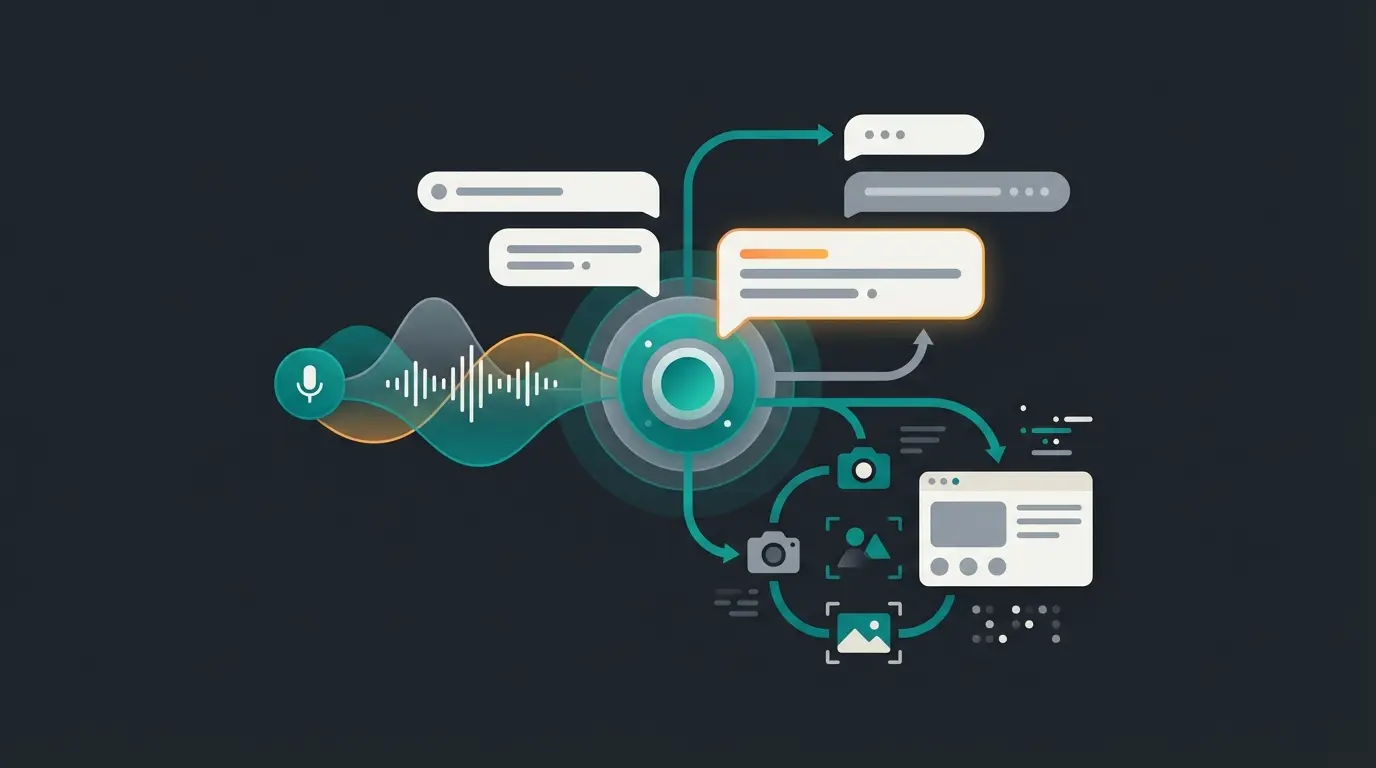 Future of Conversational AI showing advanced multimodal interaction capabilities