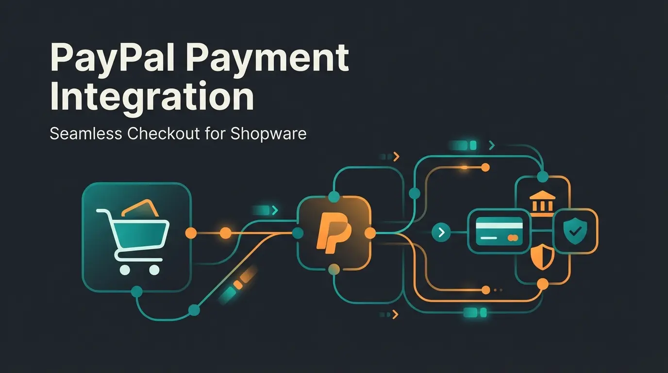 Shopware PayPal integration dashboard showing payment options and checkout optimization features
