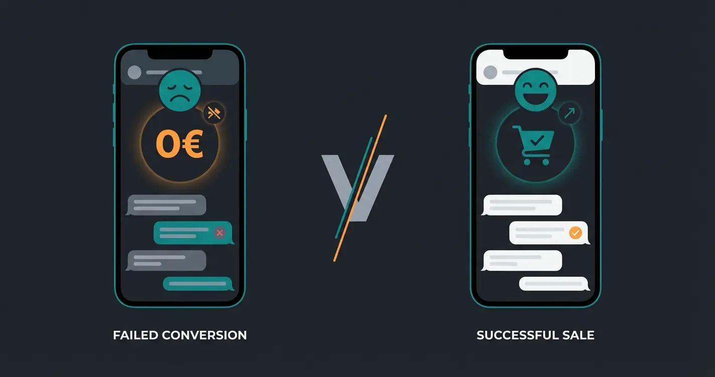 Vergleich Standard Auto-Reply versus KI-Agent bei WhatsApp Business