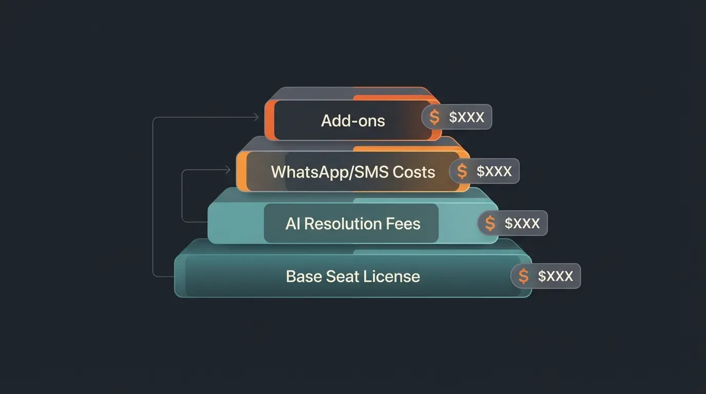 Kostenaufschlüsselung zeigt Basis-Seats plus variable Kosten