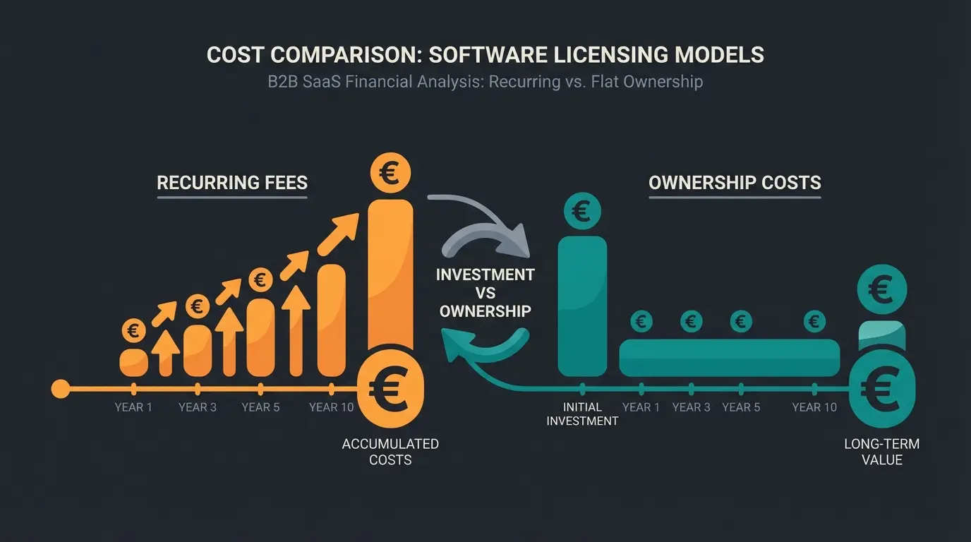 Vergleich der Gesamtbetriebskosten zwischen WooCommerce und Shopify Plus über 5 Jahre
