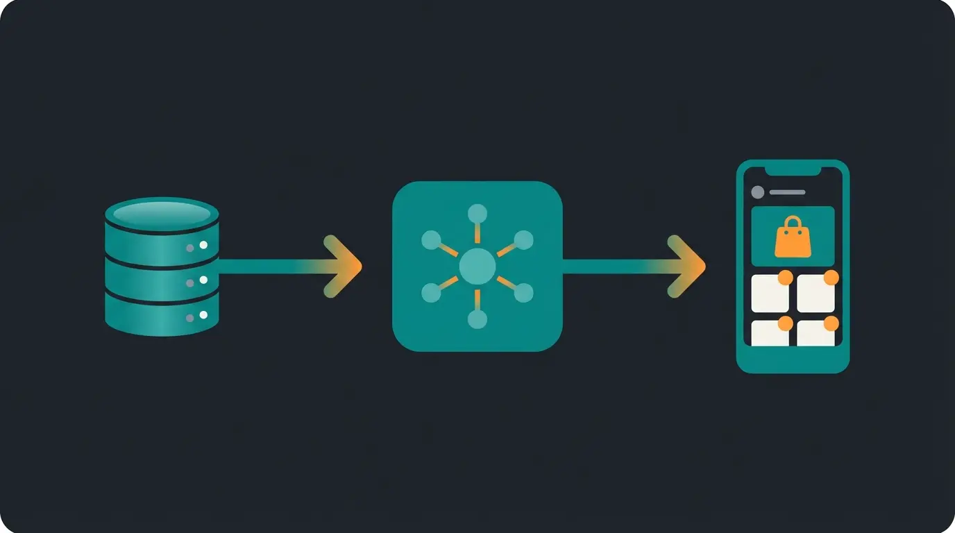 Shopify to Meta Commerce Manager data flow diagram showing product sync process