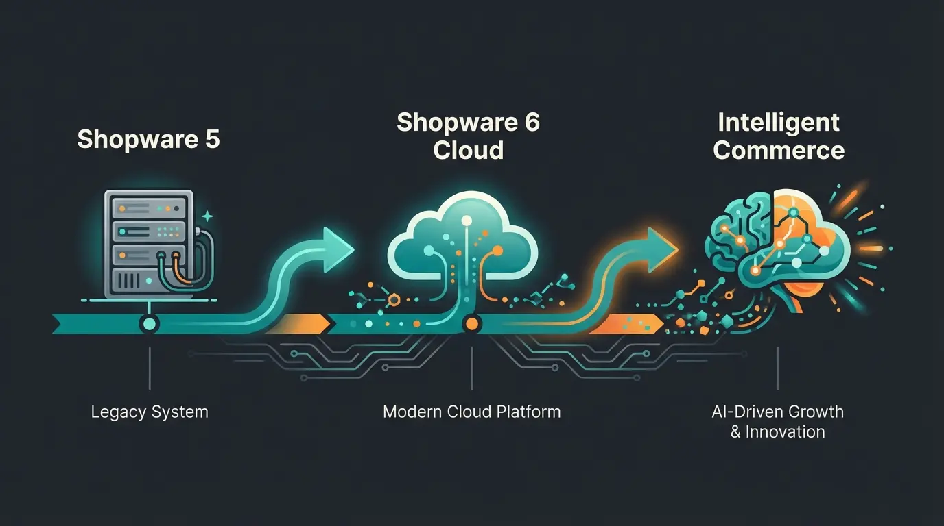 Evolution des Shopware E-Commerce von manuell zu KI-gestützt