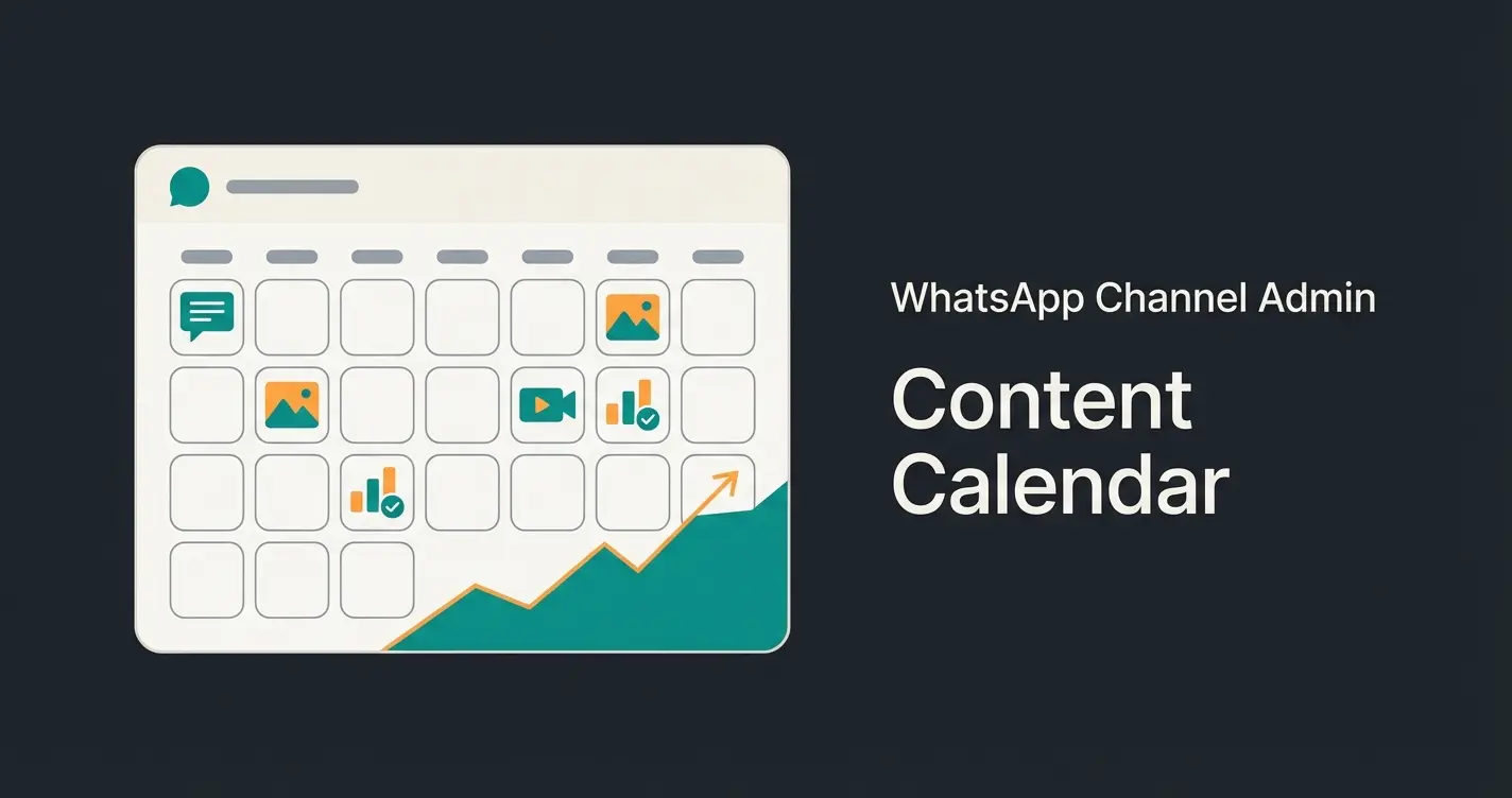 WhatsApp Kanal verwalten mit Content-Kalender und verschiedenen Medientypen