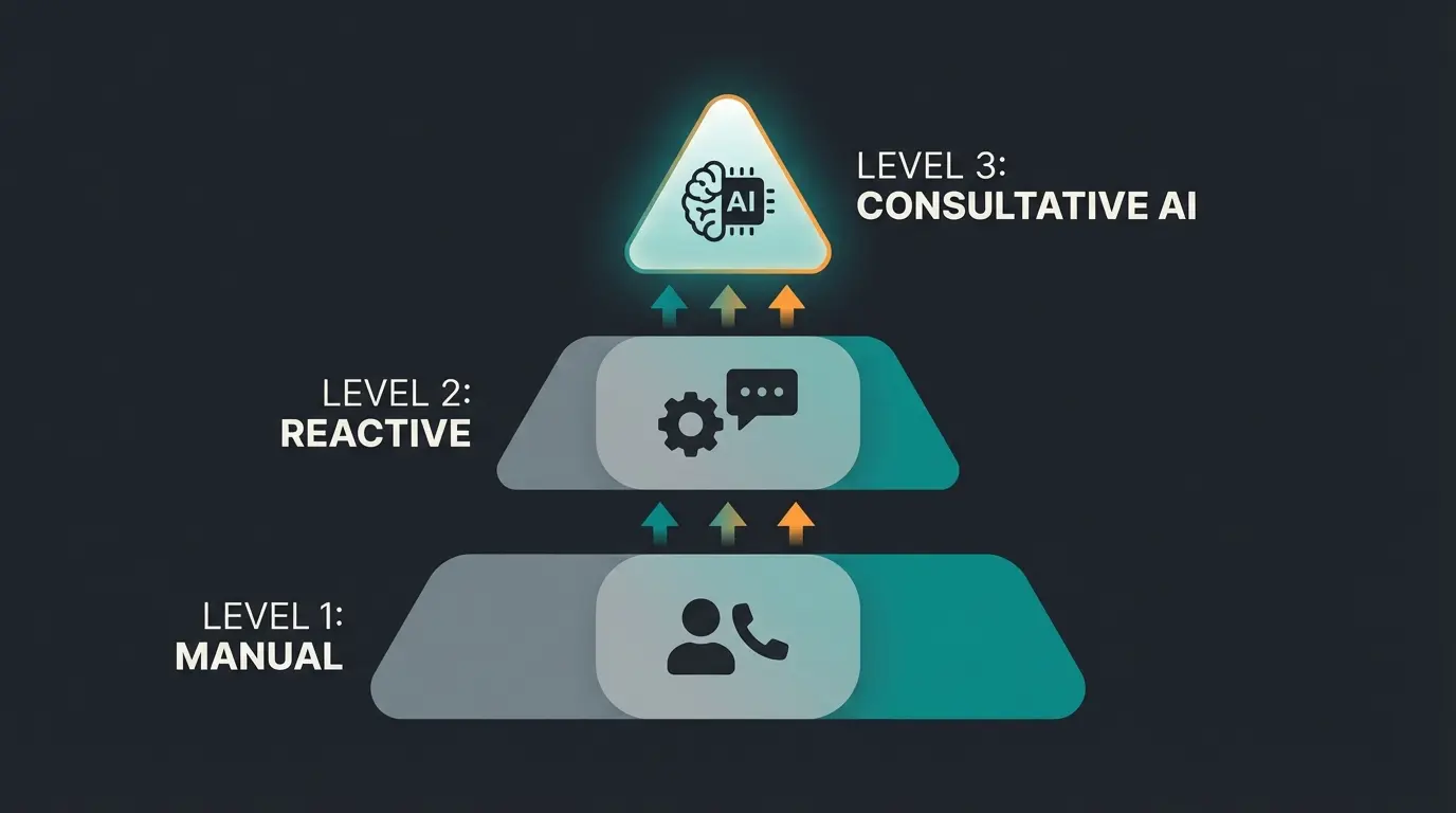 Reifegradmodell WhatsApp Kundenservice mit drei Stufen