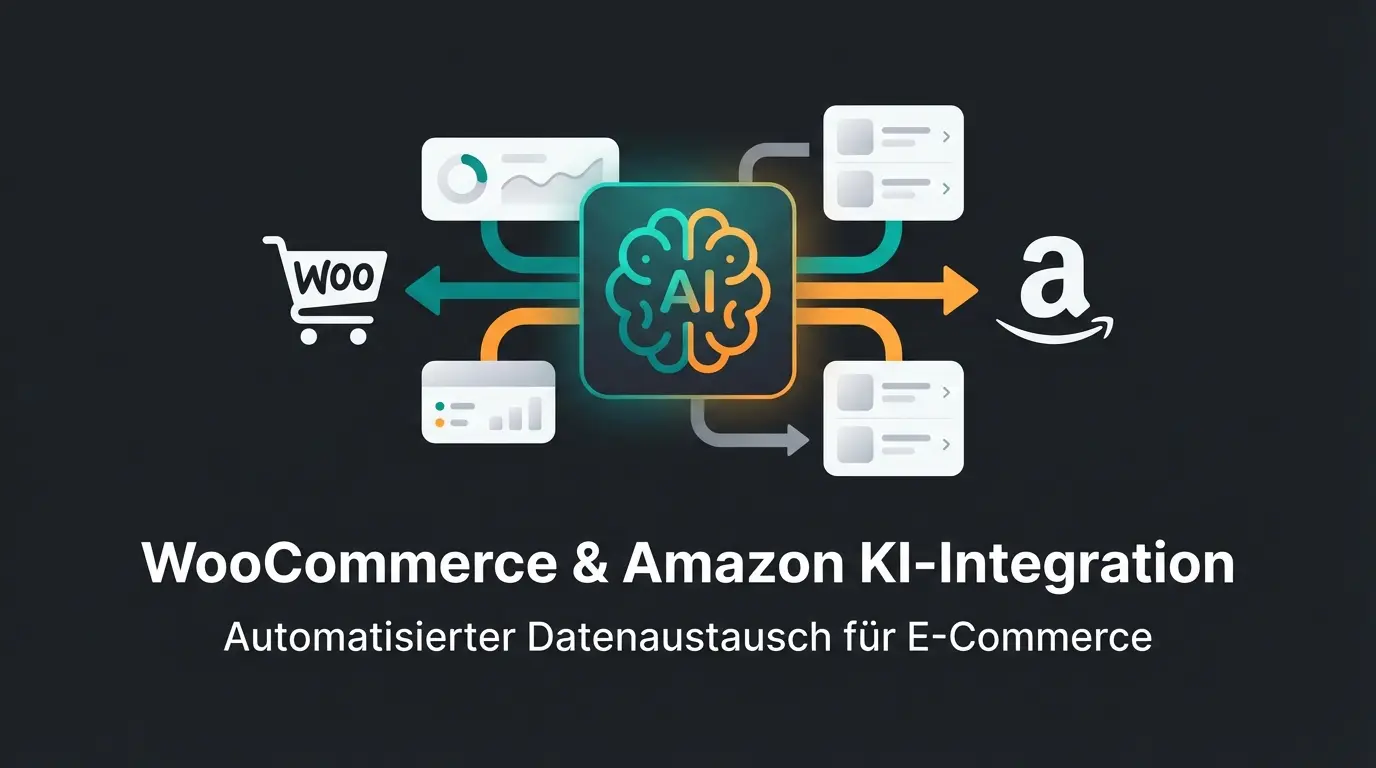 WooCommerce Amazon Integration mit KI-gestützter Verkaufsberatung visualisiert
